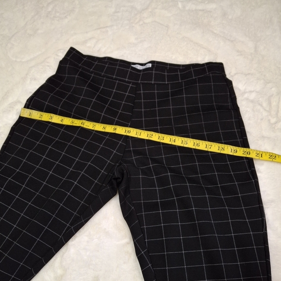 Kay Unger Black & White Plaid Stretch-Fit Pull-On Dress Pants Women Size X-Large - Picture 12 of 16